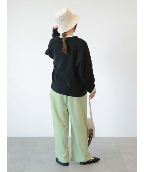 ehka sopo（エヘカソポ）の「襟付カーディガン（カーディガン/ボレロ・レディース・ブラック/グリーン/ベージュ/オフホワイト・ﾌﾘ-）」の5枚目の写真