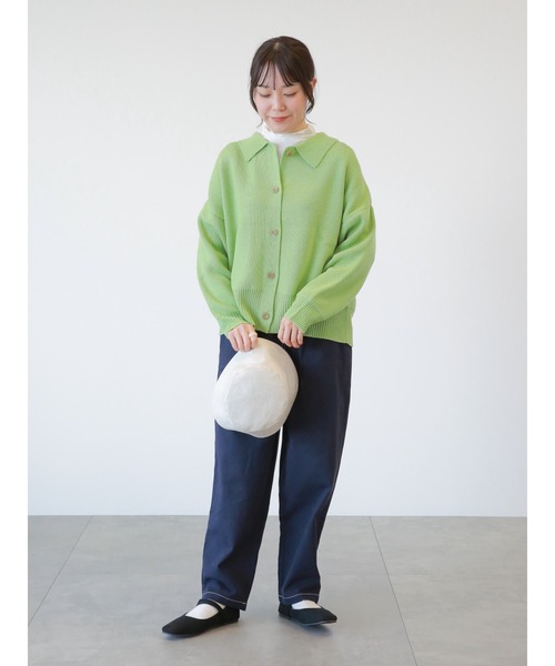 ehka sopo（エヘカソポ）の「襟付カーディガン（カーディガン/ボレロ・レディース・ブラック/グリーン/ベージュ/オフホワイト・ﾌﾘ-）」の10枚目の写真