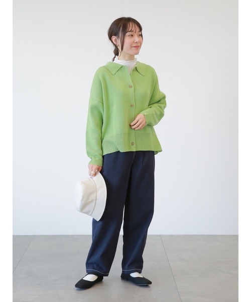 ehka sopo（エヘカソポ）の「襟付カーディガン（カーディガン/ボレロ・レディース・ブラック/グリーン/ベージュ/オフホワイト・ﾌﾘ-）」の11枚目の写真