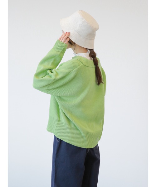 ehka sopo（エヘカソポ）の「襟付カーディガン（カーディガン/ボレロ・レディース・ブラック/グリーン/ベージュ/オフホワイト・ﾌﾘ-）」の15枚目の写真