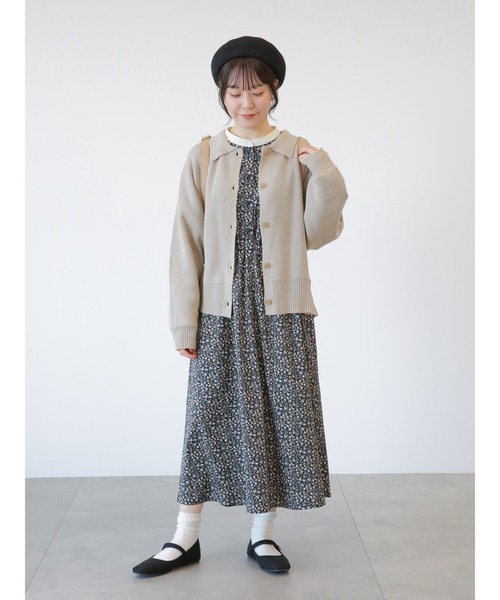 ehka sopo（エヘカソポ）の「襟付カーディガン（カーディガン/ボレロ・レディース・ブラック/グリーン/ベージュ/オフホワイト・ﾌﾘ-）」の18枚目の写真