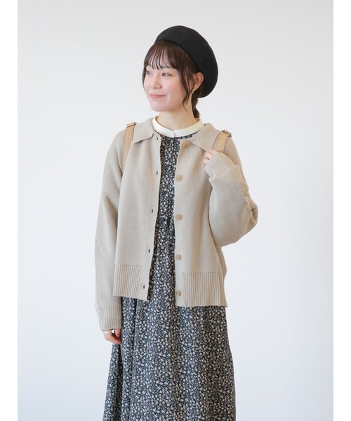 ehka sopo（エヘカソポ）の「襟付カーディガン（カーディガン/ボレロ・レディース・ブラック/グリーン/ベージュ/オフホワイト・ﾌﾘ-）」の22枚目の写真