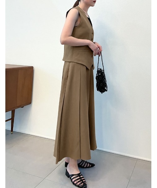 Re:EDIT（リエディ）の「[2023S/S COLLECTION]フロントボタンVネックベスト（ベスト・レディース・グレー/ベージュ/モカ/ブラック・LARGE/MEDIUM）」の22枚目の写真