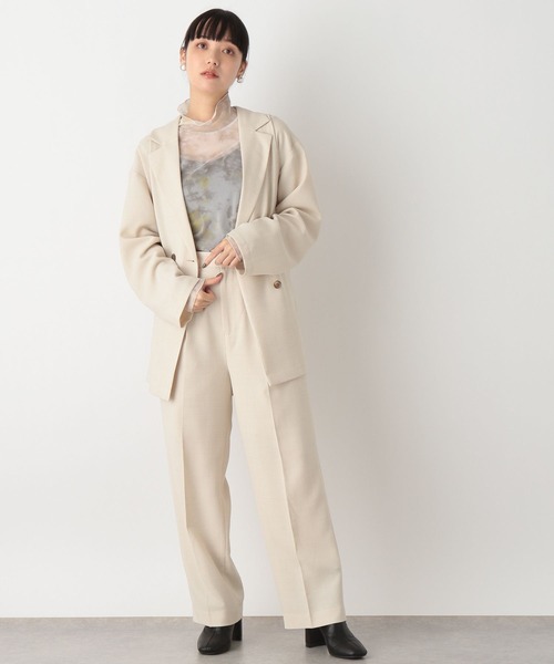 LOWRYS FARM（ローリーズファーム）の「バスケットルーズジャケット　174701（テーラードジャケット・レディース・ブラウン/ブラック/アイボリー・FREE）」の8枚目の写真