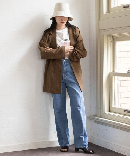 LOWRYS FARM（ローリーズファーム）の「バスケットルーズジャケット　174701（テーラードジャケット・レディース・ブラウン/ブラック/アイボリー・FREE）」の11枚目の写真