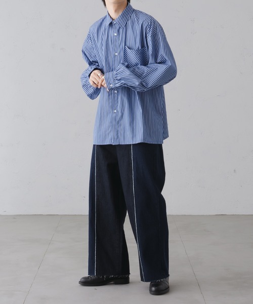 epnok（エプノック）の「フリンジスイッチバイカラーデニムパンツ（デニムパンツ・メンズ・ブラック/インディゴブルー・SMALL/MEDIUM/LARGE）」の15枚目の写真