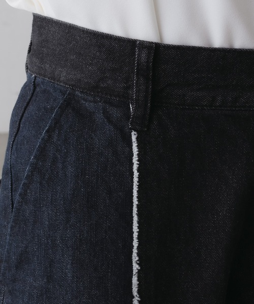 epnok（エプノック）の「フリンジスイッチバイカラーデニムパンツ（デニムパンツ・メンズ・ブラック/インディゴブルー・SMALL/MEDIUM/LARGE）」の14枚目の写真