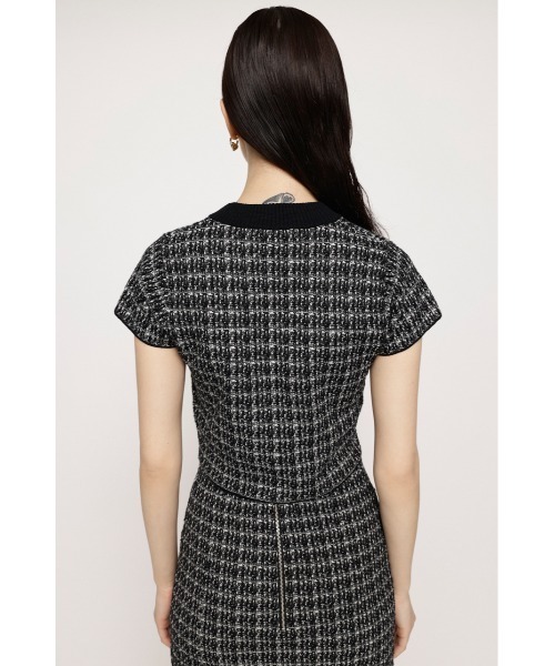 ニット セーター ツイードニットトップス / Tweed Knit Tops レディース SLY（スライ）の「SUMMER TWEED KNIT TOPS サマーツイード