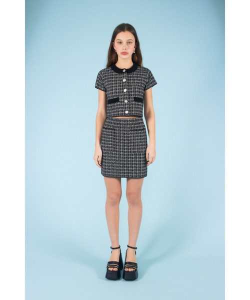 ニット セーター ツイードニットトップス / Tweed Knit Tops レディース KNIT TWEED COMPACT TOPS ニット ツイード コンパクト トップス