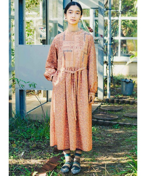 【セール】ＭＥＤＥ１９Ｆ 変形ペイズリープリントのロングワンピース（ワンピース）｜MEDE19F（メデジュウキュウ）