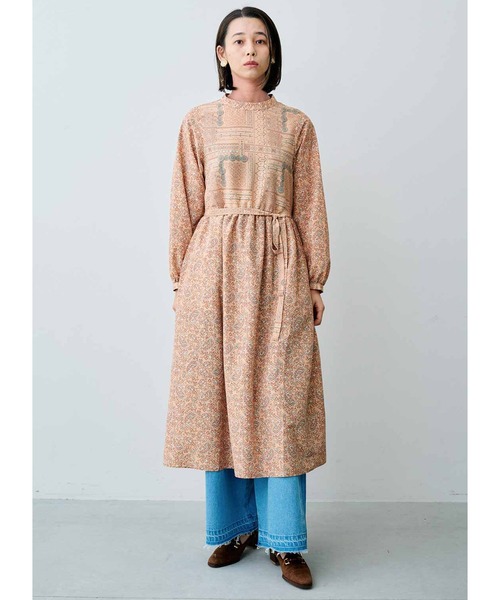 【セール】ＭＥＤＥ１９Ｆ 変形ペイズリープリントのロングワンピース（ワンピース）｜MEDE19F（メデジュウキュウ）