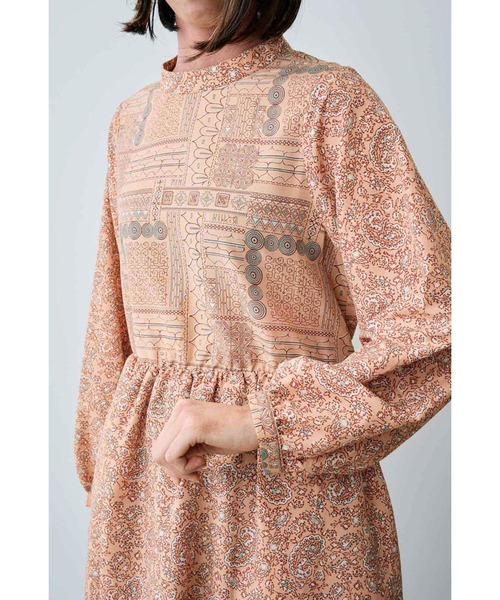 【セール】ＭＥＤＥ１９Ｆ 変形ペイズリープリントのロングワンピース（ワンピース）｜MEDE19F（メデジュウキュウ）