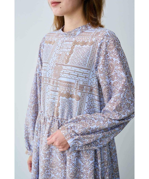 【セール】ＭＥＤＥ１９Ｆ 変形ペイズリープリントのロングワンピース（ワンピース）｜MEDE19F（メデジュウキュウ）
