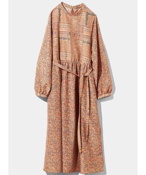 【セール】ＭＥＤＥ１９Ｆ 変形ペイズリープリントのロングワンピース（ワンピース）｜MEDE19F（メデジュウキュウ）