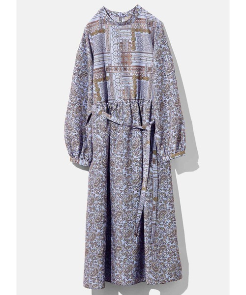 【セール】ＭＥＤＥ１９Ｆ 変形ペイズリープリントのロングワンピース（ワンピース）｜MEDE19F（メデジュウキュウ）