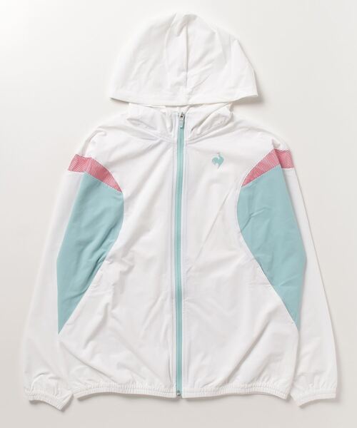le coq sportif(ルコックスポルティフ)の「ルコックスポルティフ ソロテックスSUNSCREENクロスジャケット(パーカー・レディース・ネイビー/ホワイト/ブルー・XL/M/L/S)」の2枚目の写真
