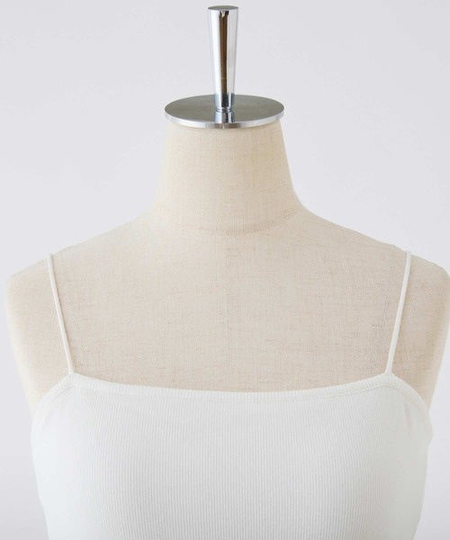 one after another NICE CLAUP（ワンアフターアナザーナイスクラップ）の「カップ付きシンプルキャミソール（キャミソール・レディース・オフホワイト/ブラック/ピンク/オートミール・FREE）」の8枚目の写真
