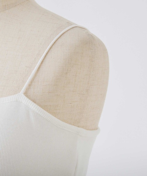 one after another NICE CLAUP（ワンアフターアナザーナイスクラップ）の「カップ付きシンプルキャミソール（キャミソール・レディース・オフホワイト/ブラック/ピンク/オートミール・FREE）」の14枚目の写真
