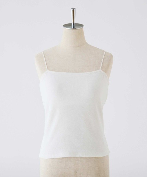 one after another NICE CLAUP（ワンアフターアナザーナイスクラップ）の「カップ付きシンプルキャミソール（キャミソール・レディース・オフホワイト/ブラック/ピンク/オートミール・FREE）」の16枚目の写真
