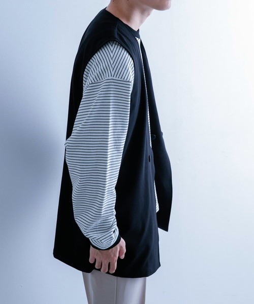 ITEMS URBANRESEARCH(アイテムズ アーバンリサーチ)の「ダブルブレスト TRジレ(ベスト・メンズ・ブラック/ライトグレー/ベージュ・LARGE/MEDIUM)」の6枚目の写真