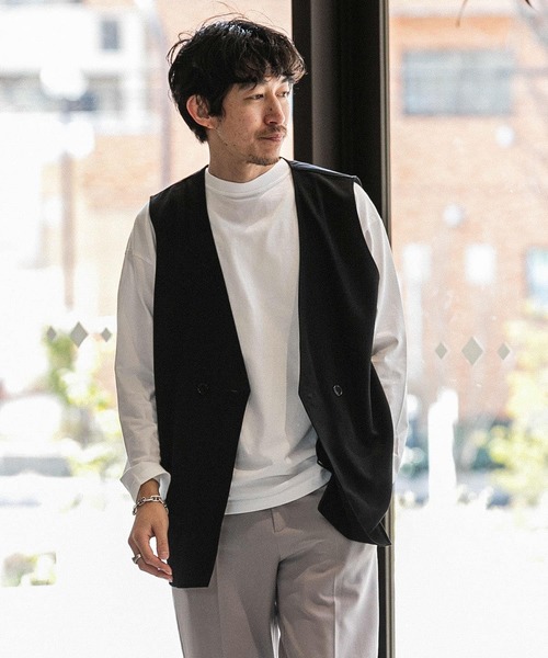 ITEMS URBANRESEARCH(アイテムズ アーバンリサーチ)の「ダブルブレスト TRジレ(ベスト・メンズ・ブラック/ライトグレー/ベージュ・LARGE/MEDIUM)」の7枚目の写真