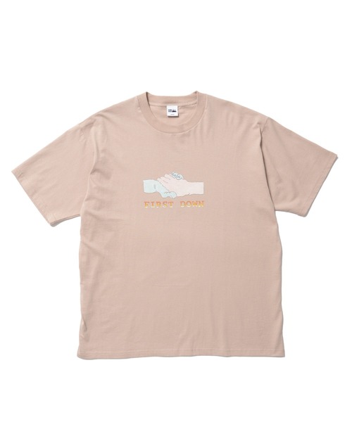 FIRST DOWN（ファーストダウン）の「コットン ジャージー 半袖 Ｔシャツ by lee qura（Tシャツ/カットソー・メンズ・サンドベージュ/グレー/ブラック/ホワイト・M/L/XL）」の6枚目の写真