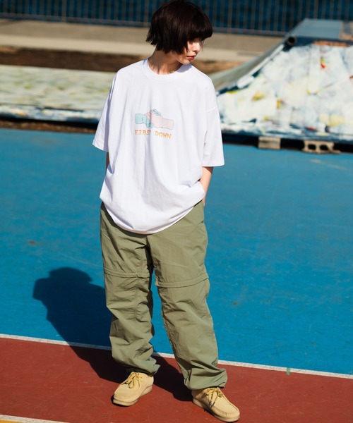 FIRST DOWN（ファーストダウン）の「コットン ジャージー 半袖 Ｔシャツ by lee qura（Tシャツ/カットソー・メンズ・サンドベージュ/グレー/ブラック/ホワイト・M/L/XL）」の18枚目の写真