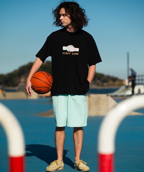 FIRST DOWN（ファーストダウン）の「コットン ジャージー 半袖 Ｔシャツ by lee qura（Tシャツ/カットソー・メンズ・サンドベージュ/グレー/ブラック/ホワイト・M/L/XL）」の21枚目の写真