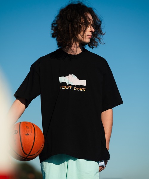 FIRST DOWN（ファーストダウン）の「コットン ジャージー 半袖 Ｔシャツ by lee qura（Tシャツ/カットソー・メンズ・サンドベージュ/グレー/ブラック/ホワイト・M/L/XL）」の19枚目の写真