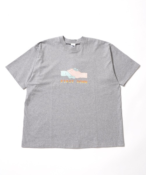 FIRST DOWN（ファーストダウン）の「コットン ジャージー 半袖 Ｔシャツ by lee qura（Tシャツ/カットソー・メンズ・サンドベージュ/グレー/ブラック/ホワイト・M/L/XL）」の13枚目の写真