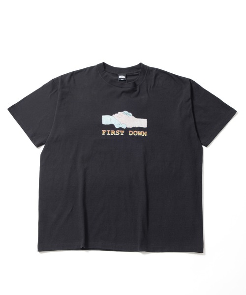FIRST DOWN（ファーストダウン）の「コットン ジャージー 半袖 Ｔシャツ by lee qura（Tシャツ/カットソー・メンズ・サンドベージュ/グレー/ブラック/ホワイト・M/L/XL）」の12枚目の写真