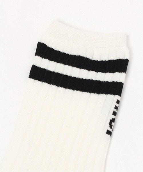 LEPSIM（レプシィム）の「ラインロゴソックス　189688（ソックス/靴下・レディース・レッド/ブラック/カーキ・ONE SIZE）」の11枚目の写真