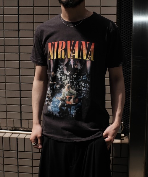 NIRVANA（ニルヴァーナ）の「THRIFTY LOOK/スリフティールック THRIFTY'NIRVANA'TEE ニルヴァーナ（Tシャツ/カットソー・メンズ・ブラック系1/ブラック・LARGE/X-LARGE/MEDIUM）」の10枚目の写真