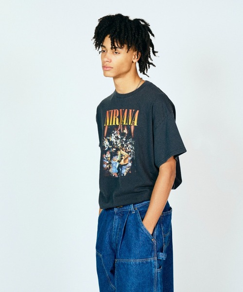 NIRVANA（ニルヴァーナ）の「THRIFTY LOOK/スリフティールック THRIFTY'NIRVANA'TEE ニルヴァーナ（Tシャツ/カットソー・メンズ・ブラック系1/ブラック・LARGE/X-LARGE/MEDIUM）」の17枚目の写真