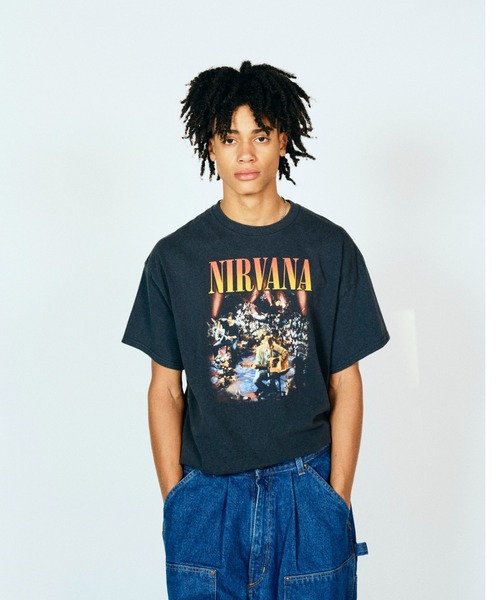 NIRVANA（ニルヴァーナ）の「THRIFTY LOOK/スリフティールック THRIFTY'NIRVANA'TEE ニルヴァーナ（Tシャツ/カットソー・メンズ・ブラック系1/ブラック・LARGE/X-LARGE/MEDIUM）」の18枚目の写真