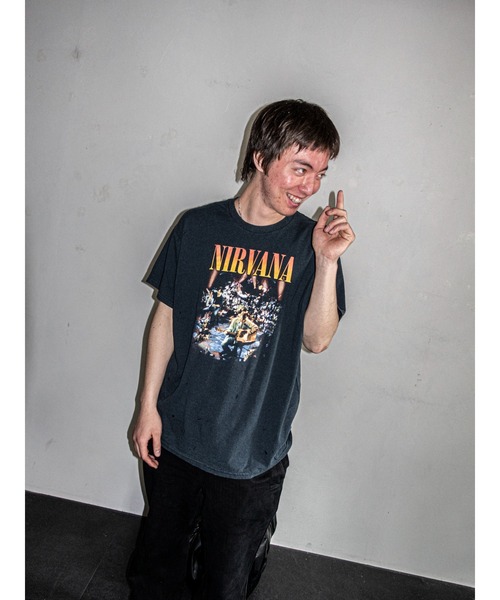 NIRVANA（ニルヴァーナ）の「THRIFTY LOOK/スリフティールック THRIFTY'NIRVANA'TEE ニルヴァーナ（Tシャツ/カットソー・メンズ・ブラック系1/ブラック・LARGE/X-LARGE/MEDIUM）」の21枚目の写真
