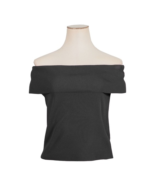 Julia Boutique（ジュリアブティック）の「オフショルダーリブニットトップス/23052（ニット/セーター・レディース・ピンク/ブラック/ベージュ/チャコール・ONE）」の22枚目の写真