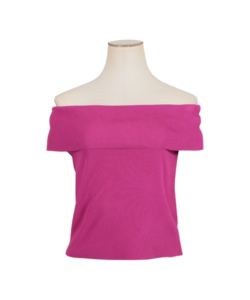 Julia Boutique（ジュリアブティック）の「オフショルダーリブニットトップス/23052（ニット/セーター・レディース・ピンク/ブラック/ベージュ/チャコール・ONE）」の20枚目の写真