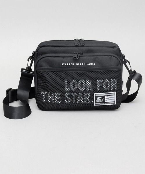 STARTER（スターター）の「ポリエステル メッシュポケット 横型 ボックス ミニショルダーバッグ（ショルダーバッグ・メンズ・ブラック・FREE）」の5枚目の写真