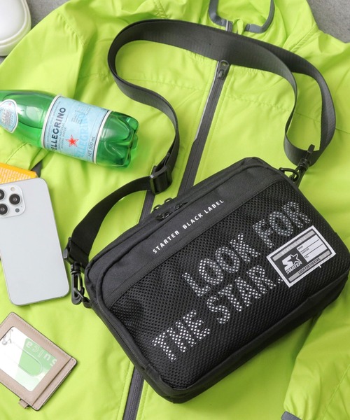 STARTER（スターター）の「ポリエステル メッシュポケット 横型 ボックス ミニショルダーバッグ（ショルダーバッグ・メンズ・ブラック・FREE）」の12枚目の写真