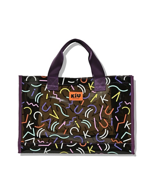 KiU（キウ）の「PVC クリアハンドトートバッグ（トートバッグ・レディース・ブラウン/ホワイト系その他/パープル系その他/ブルー系その他/イエロー系その他/ブラック系その他2/ブラック系その他・FREE）」の16枚目の写真