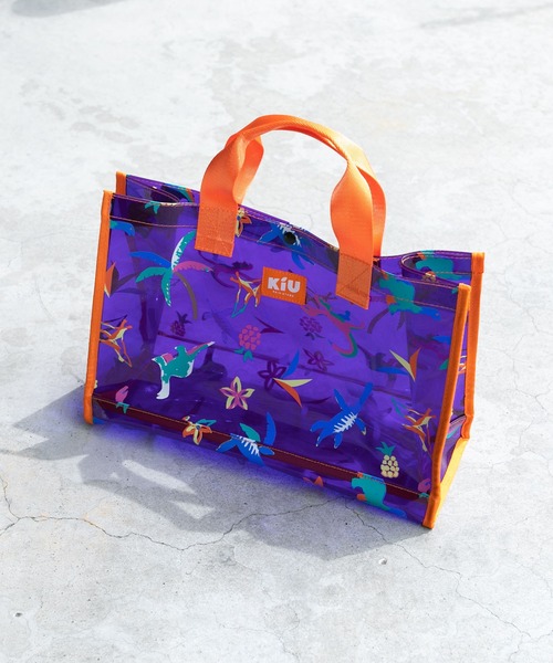 KiU（キウ）の「PVC クリアハンドトートバッグ（トートバッグ・レディース・ブラウン/ホワイト系その他/パープル系その他/ブルー系その他/イエロー系その他/ブラック系その他2/ブラック系その他・FREE）」の13枚目の写真