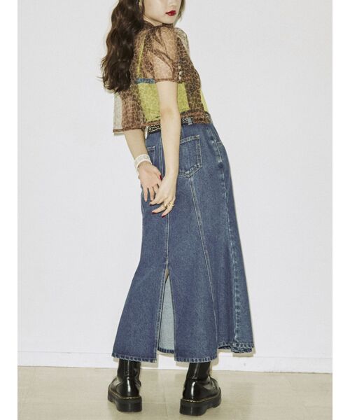 jouetie（ジュエティ）の「ローライズデニムマーメイドスカート（デニムスカート・レディース・ブラック/ブルー・SMALL/MEDIUM）」の21枚目の写真