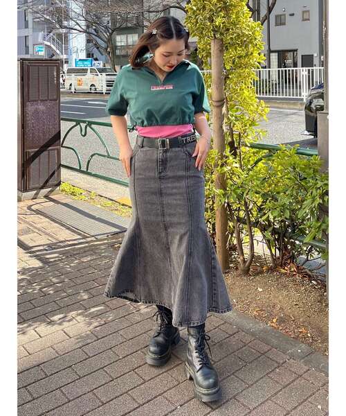 jouetie（ジュエティ）の「ローライズデニムマーメイドスカート（デニムスカート・レディース・ブラック/ブルー・SMALL/MEDIUM）」の18枚目の写真