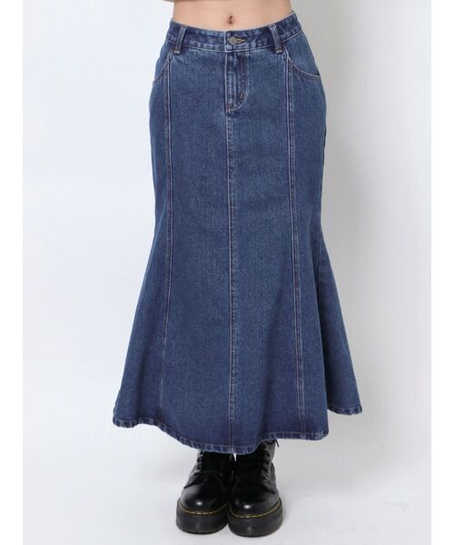 jouetie（ジュエティ）の「ローライズデニムマーメイドスカート（デニムスカート・レディース・ブラック/ブルー・SMALL/MEDIUM）」の7枚目の写真