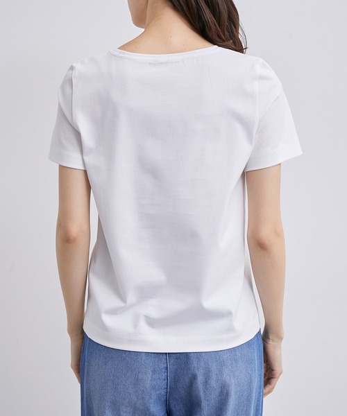 ROPE'(ロペ)の「スーピマコットンTEE(Tシャツ/カットソー・レディース・ホワイト・38)」の7枚目の写真