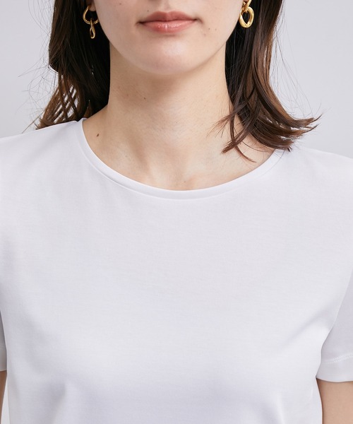 ROPE'(ロペ)の「スーピマコットンTEE(Tシャツ/カットソー・レディース・ホワイト・38)」の6枚目の写真