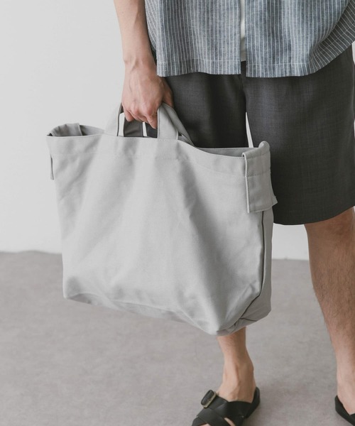URBAN RESEARCH DOORS（アーバンリサーチドアーズ）の「キャンバスショルダーバッグ（ショルダーバッグ・メンズ・ナチュラル/ライトグレー・-）」の8枚目の写真