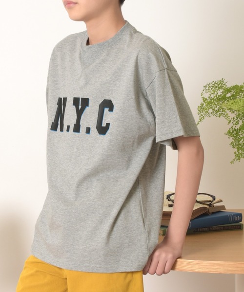 GLAZOS(グラソス)の「アソート立体NYCロゴ半袖Tシャツ(Tシャツ/カットソー・キッズ・ネイビー/ホワイト/グレー/ブルー・150cm/140cm/170cm/160cm)」の3枚目の写真