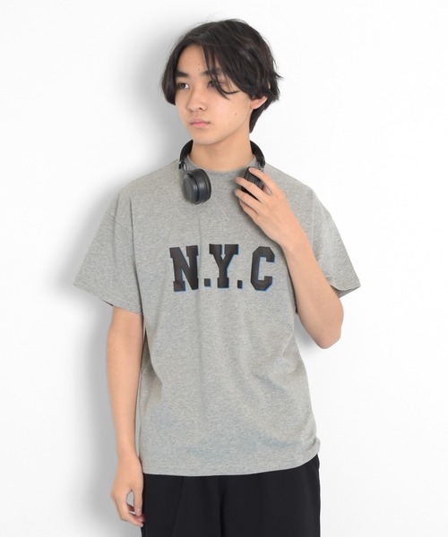 GLAZOS(グラソス)の「アソート立体NYCロゴ半袖Tシャツ(Tシャツ/カットソー・キッズ・ネイビー/ホワイト/グレー/ブルー・150cm/140cm/170cm/160cm)」の8枚目の写真
